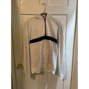 White Half Zip Sweater